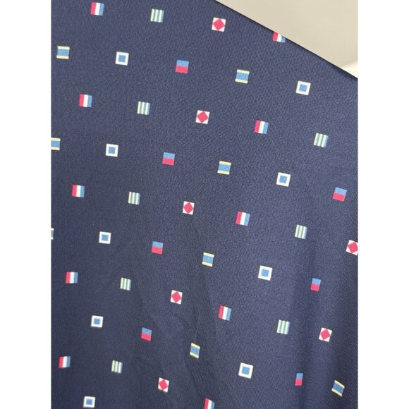 Vineyard Vines Performance Sankaty Golf Polo Men’s XL Nautical Flags AOP Stretch - Picture 5 of 12
